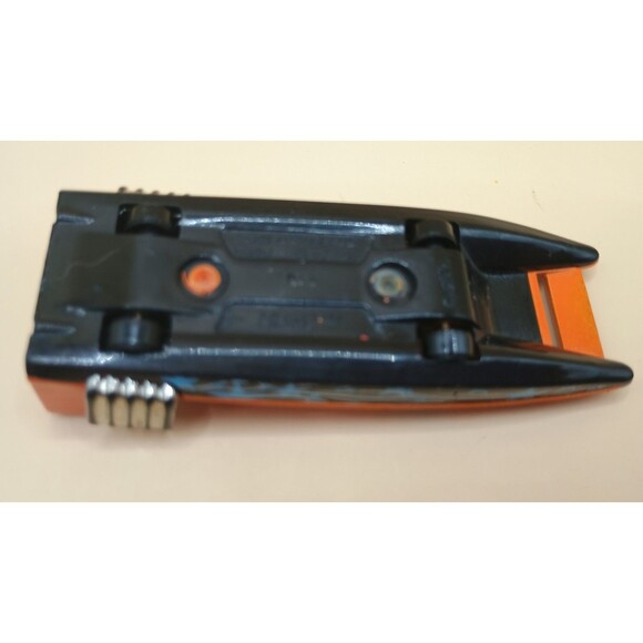 HOT WHEELS H2GO DAREDEVIL RACERS ORANGE 1:64 DIECAST 3 1/4" RACE BOAT BLUE STARS - Picture 6 of 7
